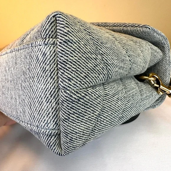 Saint Laurent Loulou Puffer Y Quilted Toy Blue Denim NWT Crossbody Italy COA - Picture 11 of 17